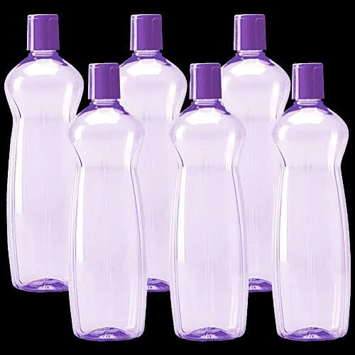 Clear Glass Milk & Water Bottle with Leak Proof Lid, Airtight Juice Container/Pitcher for Refrigerator, Set of 2, 1000ml